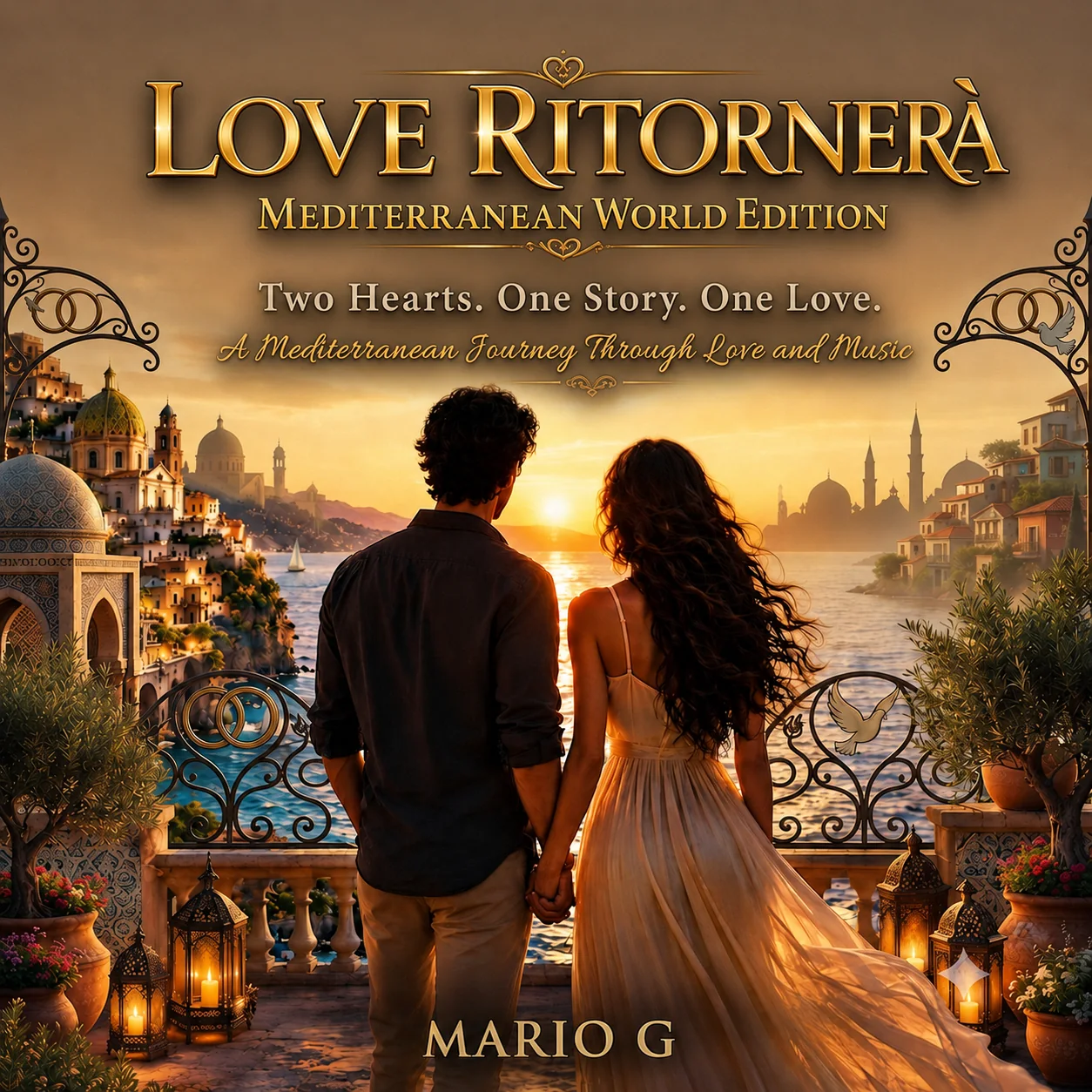 Official LOVE RITORNERÀ – Mediterranean World Edition album cover by Mario G